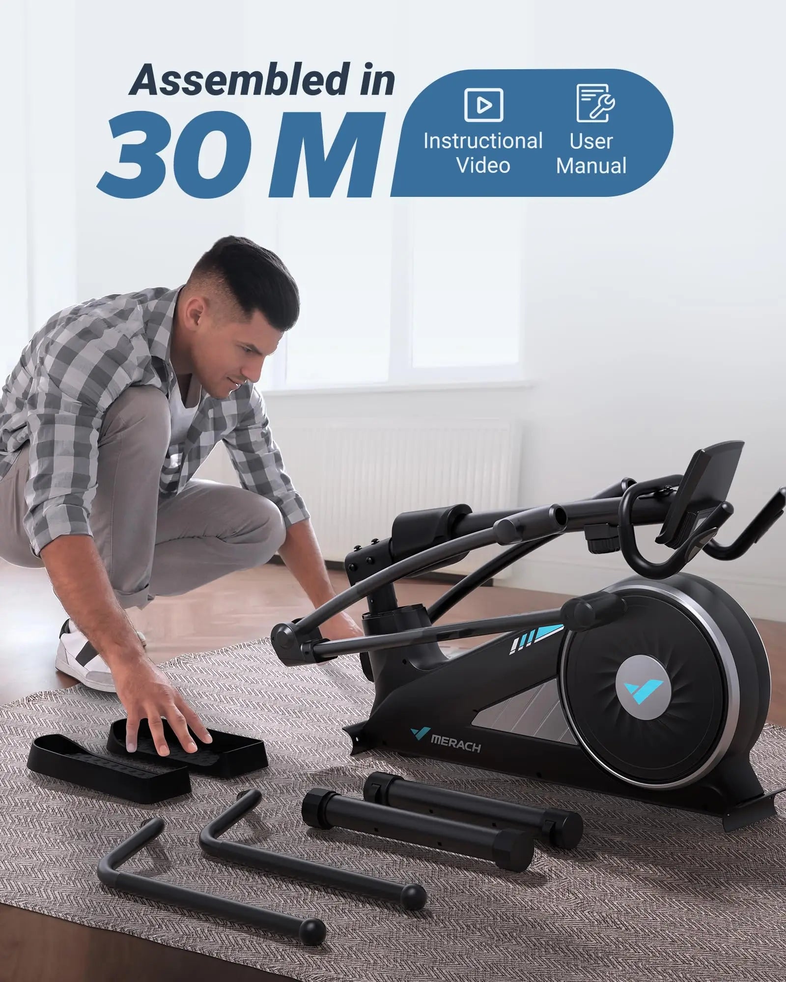 MERACH Hyper-Quiet Elliptical Machine