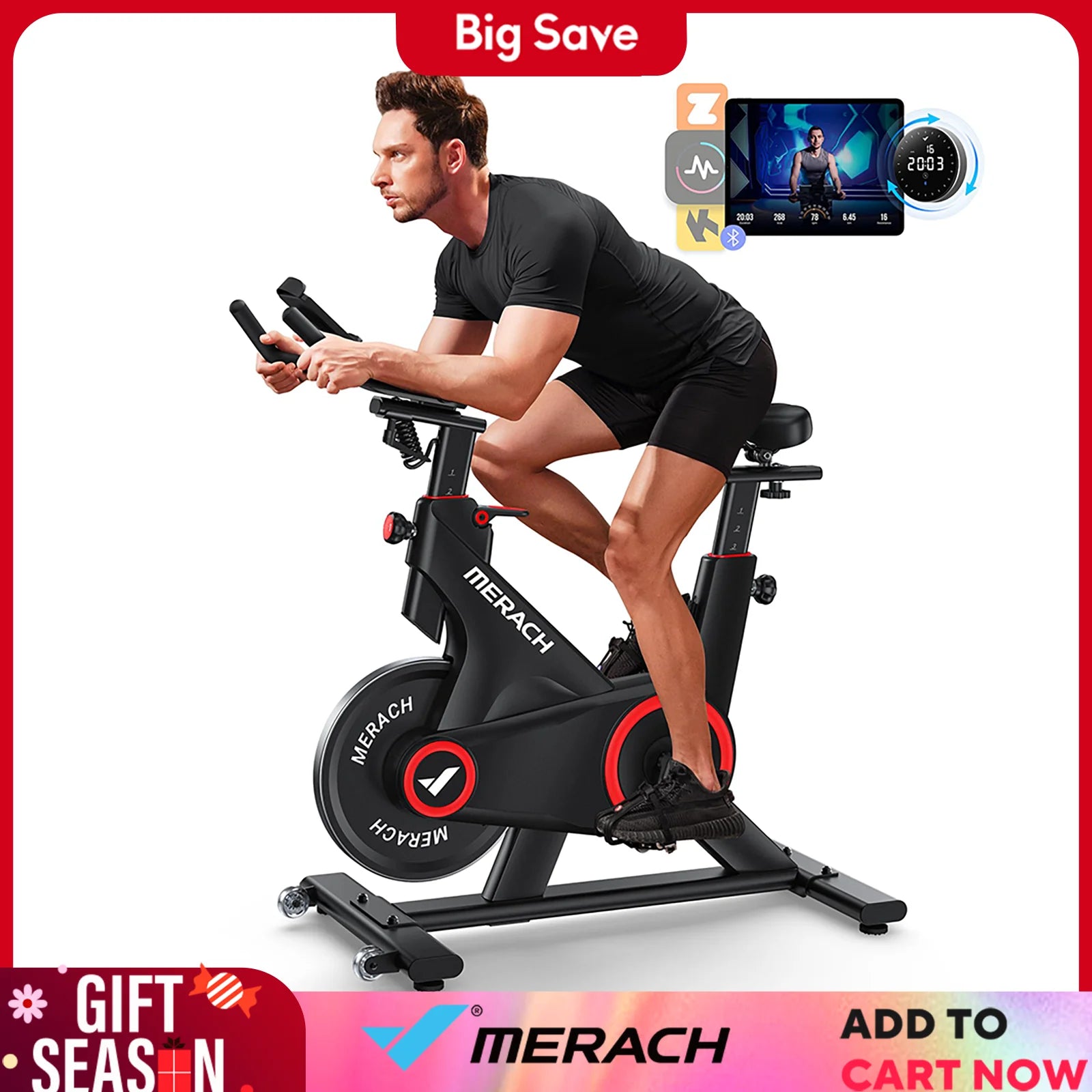 MERACH Exercise Bike with Bluetooth