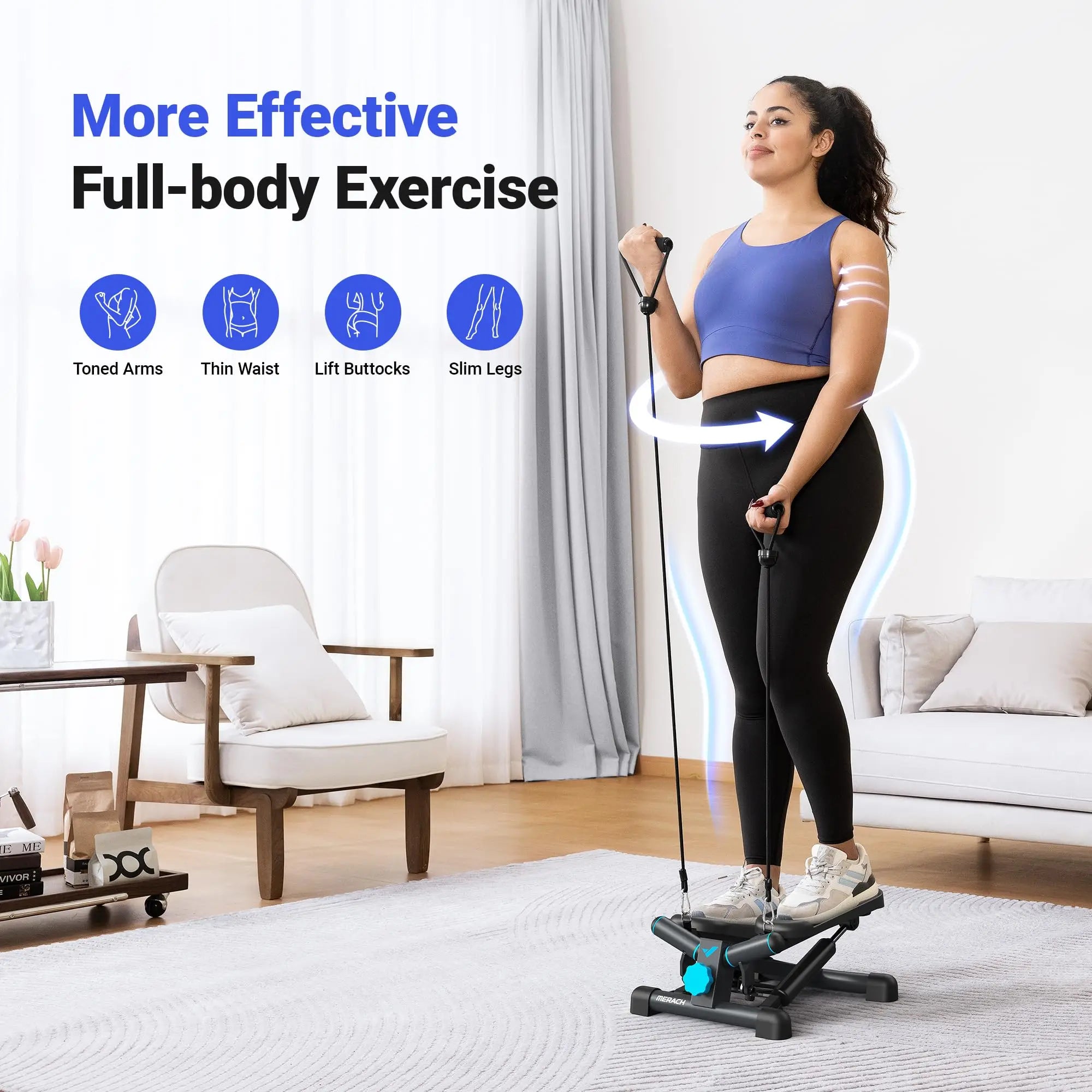 MERACH Mini Stepper and Resistance Bands