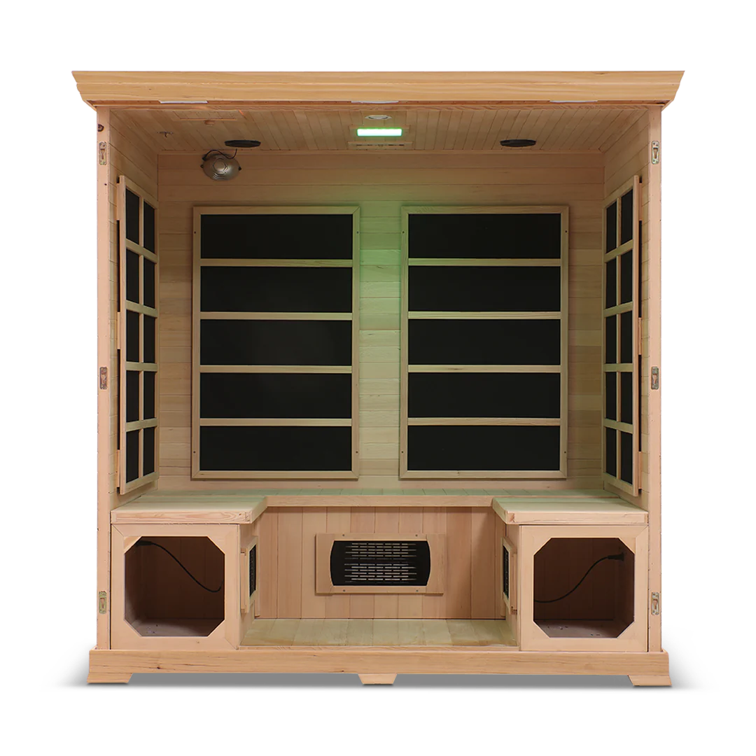 Health Smart 4 Person Full Spectrum Infrared Sauna (Hemlock)