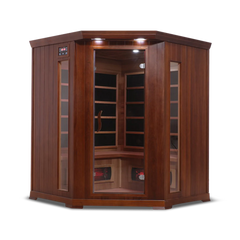 Health Smart 4 Person Full Spectrum Corner Infrared Sauna (Cedar)