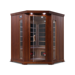 Health Smart 4 Person Full Spectrum Corner Infrared Sauna (Cedar)