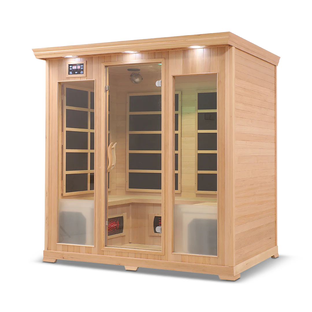 Health Smart 4 Person Full Spectrum Infrared Sauna (Hemlock)