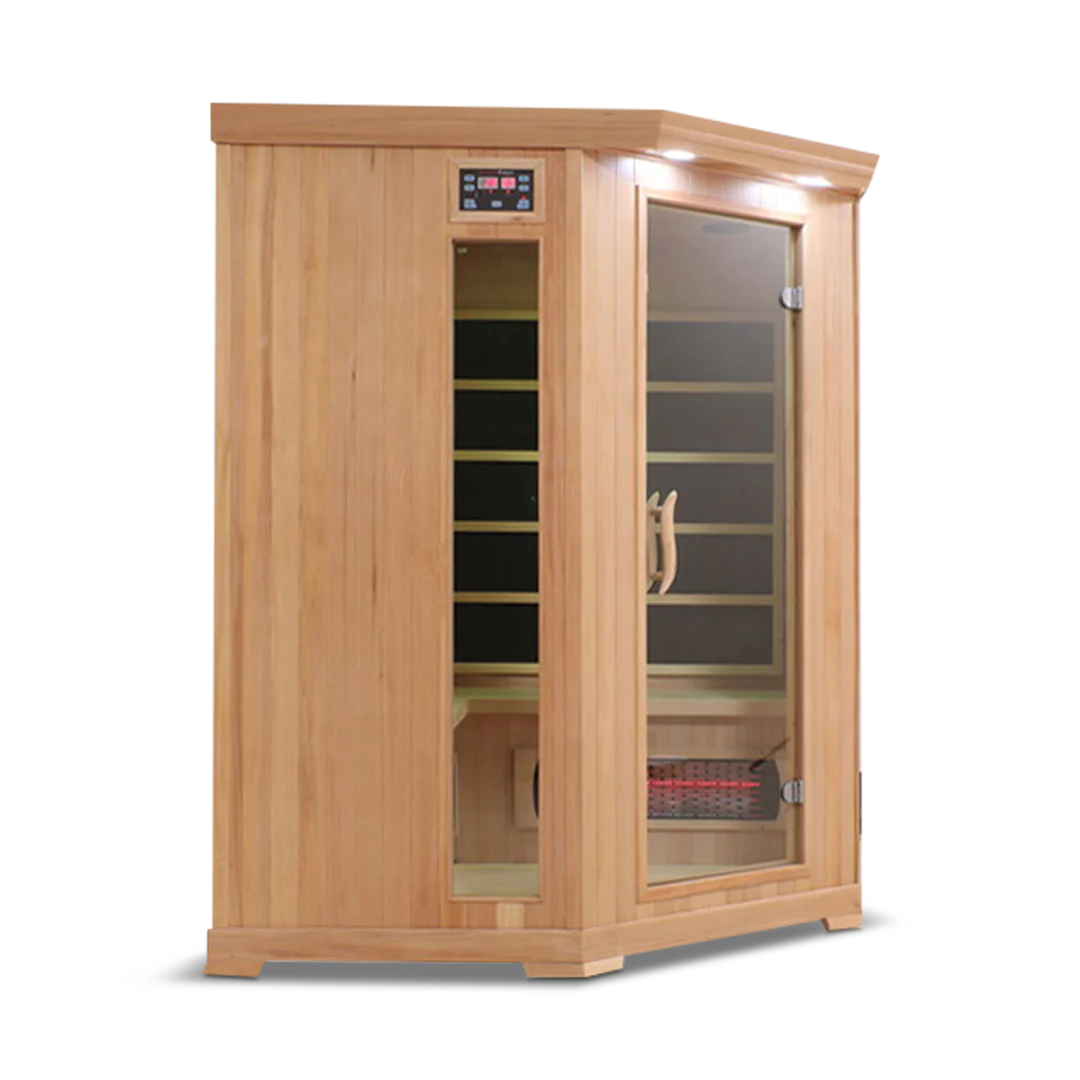 Health Smart 4 Person Full Spectrum Corner Infrared Sauna (Hemlock)