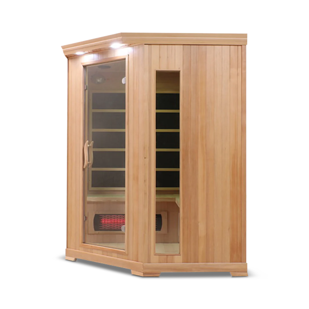 Health Smart 4 Person Full Spectrum Corner Infrared Sauna (Hemlock)
