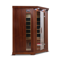 Health Smart 4 Person Full Spectrum Corner Infrared Sauna (Cedar)
