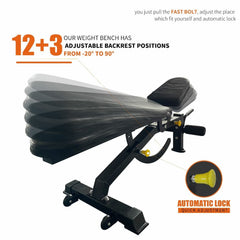 Rovix 1000LBS Multi-Functional Barbell Rack Squat Power Cage With Weight Bench (SAK35822)