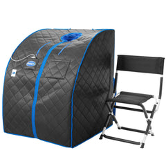 Durasage Large Portable Low EMF Negative Ion Indoor Sauna with Chair and Heated Footpad Included
