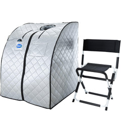 Durasage Large Portable Low EMF Negative Ion Indoor Sauna with Chair and Heated Footpad Included