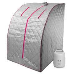 Durasage Lightweight Personal Steam Sauna for Weight Loss, Detox & Relaxation, 60 Minute Timer - Pink