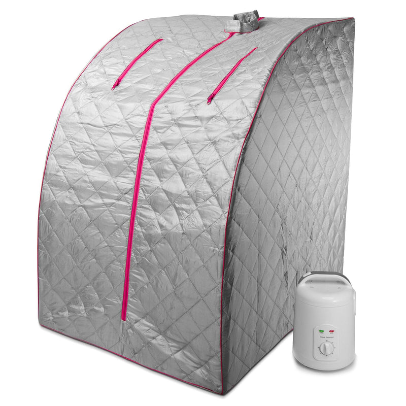 Durasage Lightweight Personal Steam Sauna for Weight Loss, Detox & Relaxation, 60 Minute Timer - Pink