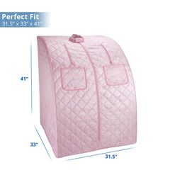 Durasage Oversized Portable Steam Sauna for Weight Loss, Detox & Relaxation at Home, Chair Included - Pink