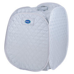 Durasage Personal Foldable Steam Sauna for Weight Loss, Detox, Relaxation at Home, 60 Minute Timer, 800 Watt Steam Generator, Chair Included (Silver)
