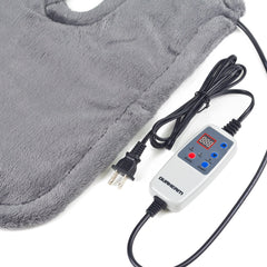 Durasage Personal Therapeutic Heated Shoulder Neck Wrap Heating Pad w/ Magnetic Clasp -Gray