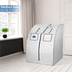 Durasage Oversized Portable Steam Sauna for Weight Loss, Detox & Relaxation at Home, Chair Included - Silver