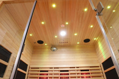 Blisspod | Venetian | Full Spectrum Indoor Premium Canadian Hemlock Ultra Low EMF Sauna | 11 Heaters | Chromotherapy & Reflexology | 3 Person