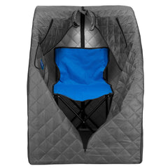 Durasage Lightweight Personal Steam Sauna Spa for Relaxation at Home, 60 Minute Timer, 800 Watt Steam Generator, Chair Included - Gray