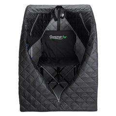 Durasage Personal Steam Sauna for Weight Loss, Detox & Relaxation at Home, Chair Included - (Black)