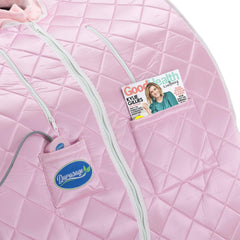 Durasage Large Portable Low EMF Negative Ion Indoor Sauna with Chair and Heated Footpad Included - Light Pink