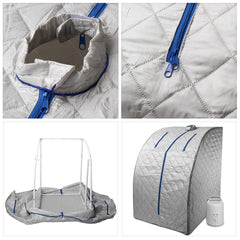 Durasage Lightweight Personal Steam Sauna for Weight Loss, Detox & Relaxation, 60 Minute Timer - Blue