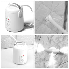 Durasage Portable Personal Therapeutic Spa Home Steam Sauna Weight Loss Slimming Detox (Gray Outline)