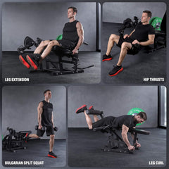 Rovix 800LBS Adjustable Lower Body Leg Extension And Curl Machine (SAK70528)