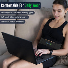 Durasage Cordless Heating Pad for Back Pain Relief – Portable Infrared Waist Belt with 3 Adjustable Heat Settings, Wearable Wrap for Lower Back - Comfort & Lightweight – Black