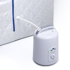 Durasage Lightweight Portable Personal Steam Sauna Spa for Relaxation at Home, 60 Minute Timer, 800 Watt Steam Generator, Chair Included - Blue Trim