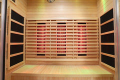 Blisspod | Venetian | Full Spectrum Indoor Premium Canadian Hemlock Ultra Low EMF Sauna | 11 Heaters | Chromotherapy & Reflexology | 3 Person