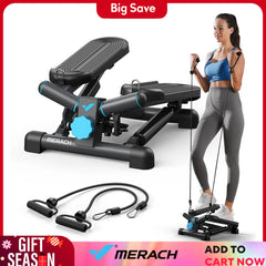 MERACH Mini Stepper and Resistance Bands