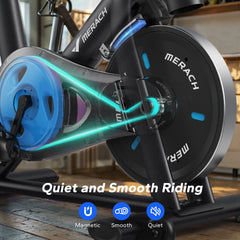 MERACH Magnetic Stationary Bike with Fitness Courses
