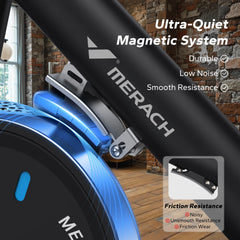 MERACH Magnetic Stationary Bike with Fitness Courses