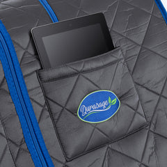Durasage Personal Portable Infrared Sauna with Premium Chair, 30 Minute Timer, with Negative ION and Heated Footpad - Gray