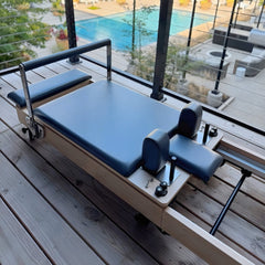 Janet Elite Plus Foldable Pilates Reformer – Studio Grade Luxury Maple Wood Home Pilates Machine - RE016