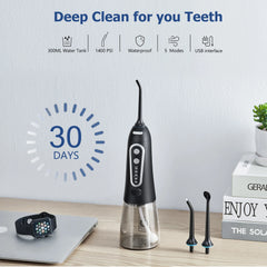 USB Rechargeable Water Flosser With 300ML Water Tank