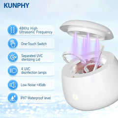 KUNPHY Ultrasonic UV Dental Aligner and Jewelry Cleaner