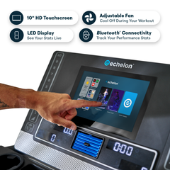 Echelon Stride-6 S™ 2026 Auto-Fold Smart Treadmill w. 10″ HD Touchscreen