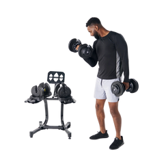 Echelon Strength Adjustable Dumbbells with Stand