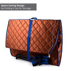 Durasage Large Portable Low EMF Negative Ion Indoor Sauna with Chair and Heated Footpad Included - Copper