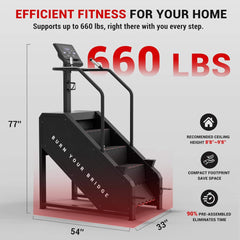 Rovix Commercial Stair Stepper With LED Display And 15 Resistance Levels (SAK91837)