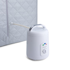 Durasage Lightweight Portable Personal Steam Sauna Spa for Relaxation at Home, 60 Minute Timer, 800 Watt Steam Generator, Chair Included - Silver
