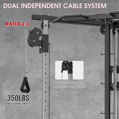 Rovix Dual Pulley Cable Crossover Machine With Pull Up And LAT Bar (SAK98124)