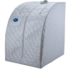 Durasage Lightweight Portable Personal Steam Sauna Spa for Relaxation at Home, 60 Minute Timer, 800 Watt Steam Generator, Chair Included - Silver