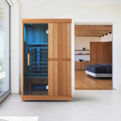 Finnmark FD-2 Full-Spectrum 2-Person Home Infrared Sauna With Built-In LCD Touchscreen Controller [FD-KN002]