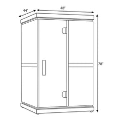 Finnmark FD-2 Full-Spectrum 2-Person Home Infrared Sauna With Built-In LCD Touchscreen Controller [FD-KN002]