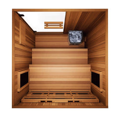 Finnmark FD-4 Trinity 2-Person Home Infrared & Steam Sauna Combo [FD-KN004]
