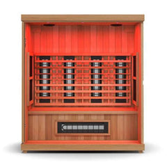 Finnmark FD-3 Full Spectrum 4-Person Capacity Home Infrared Sauna With Adjustable Sauna Feet [FD-KN003]