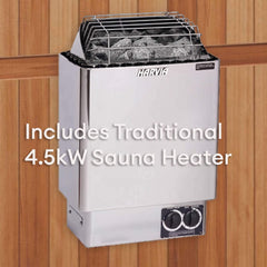 Finnmark FD-5 Trinity XL 4-Person Home Infrared & Steam Sauna Combo [FD-KN005]