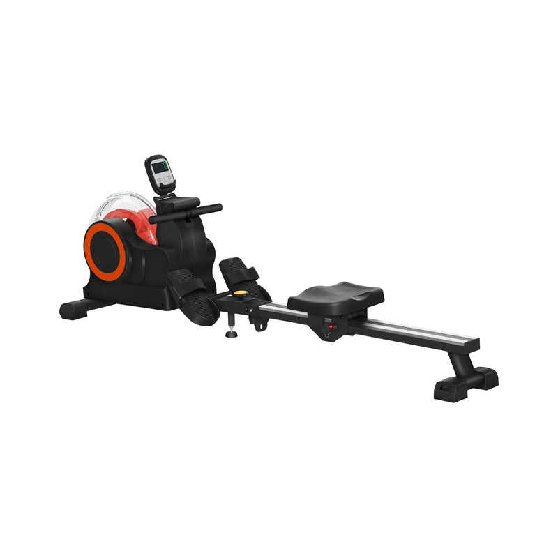 Rovix Foldable Water Rowing Machine With Adjustable Resistance, Wheels, LCD Monitor And Tablet Holder (SAK53758)