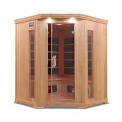 Health Smart 4 Person Full Spectrum Corner Infrared Sauna (Hemlock)